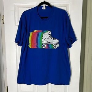 Vintage Port and Company Blue Roller Skate Tee